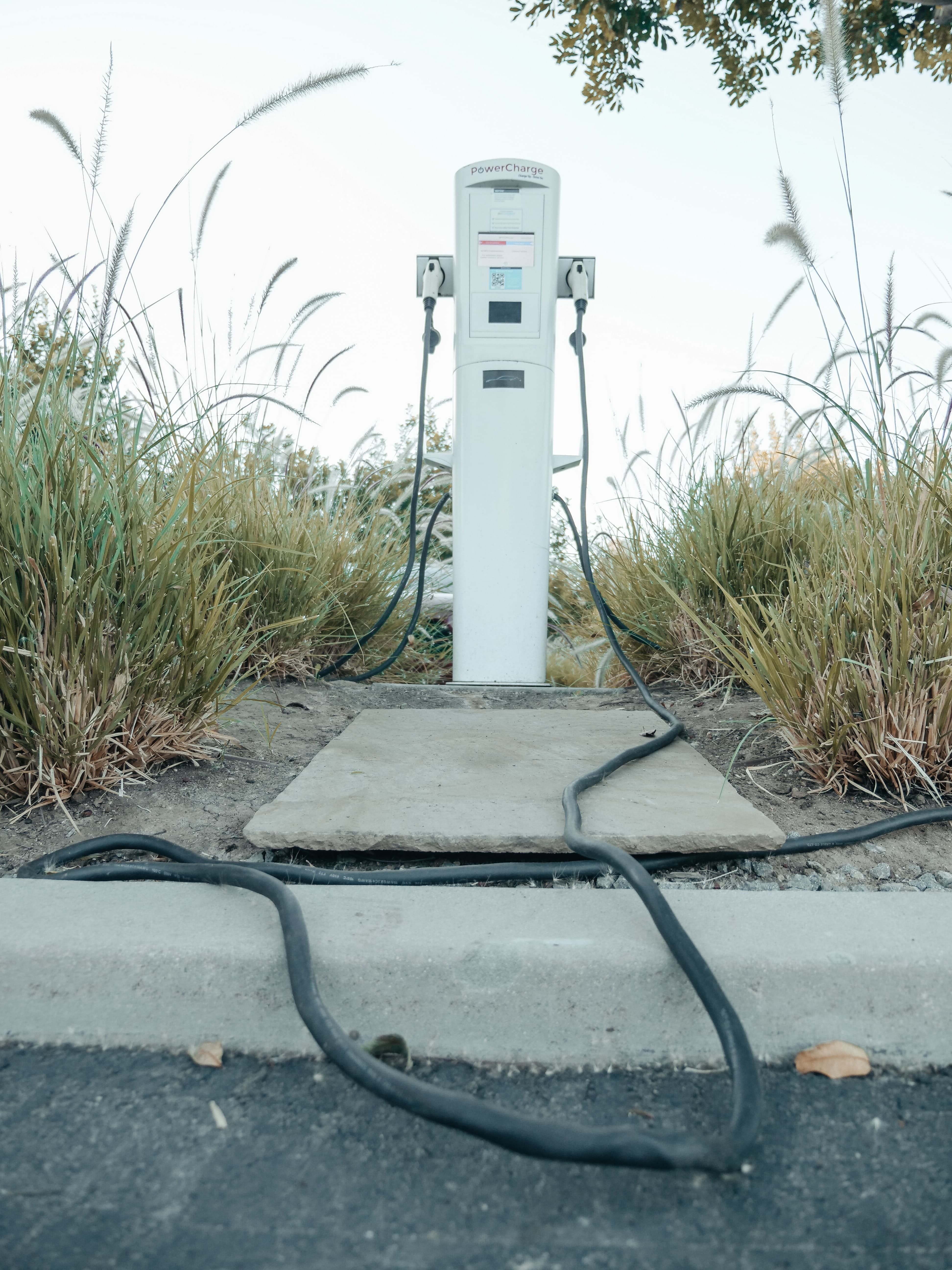 Car charging station in a remote location