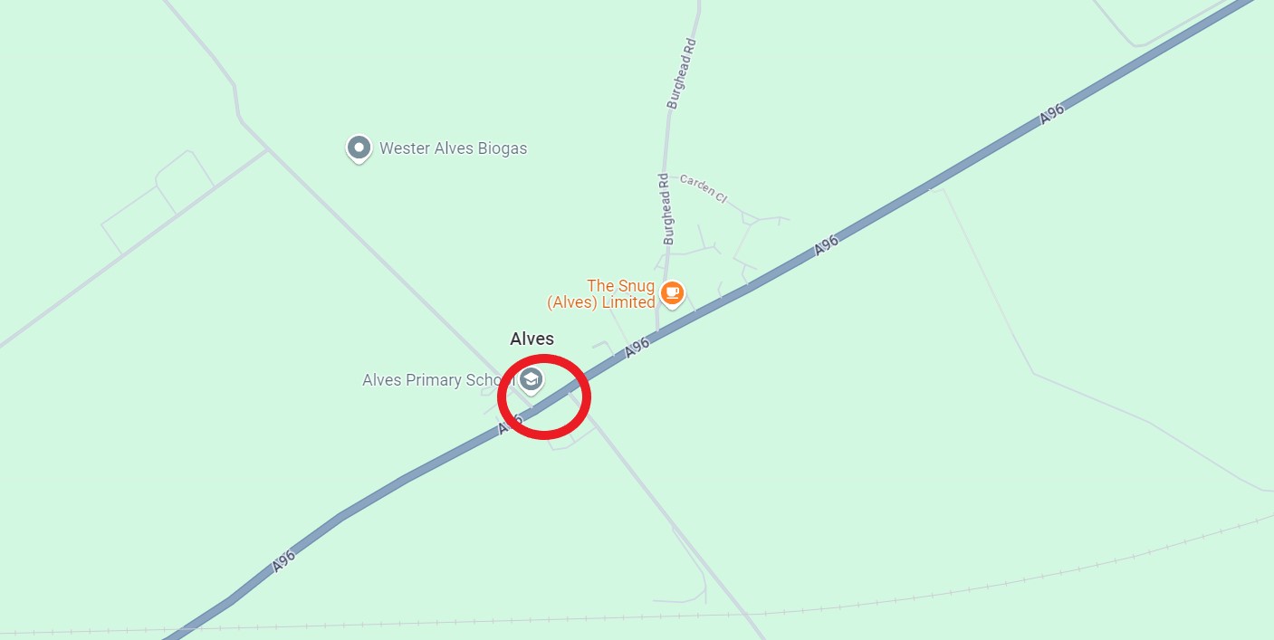 A96 works location. 