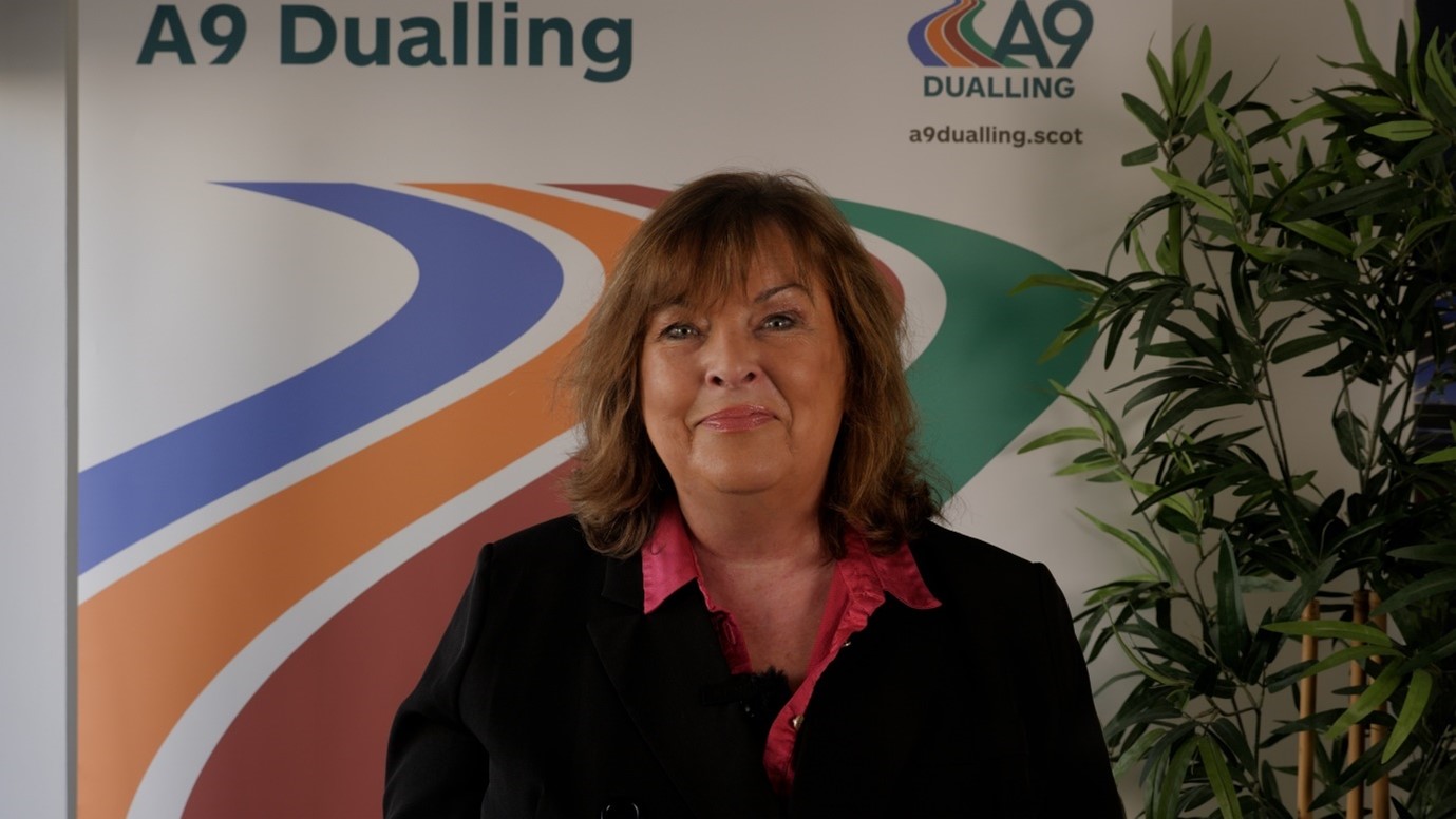 Fiona Hyslop at the A9 Dualling Exhibition 