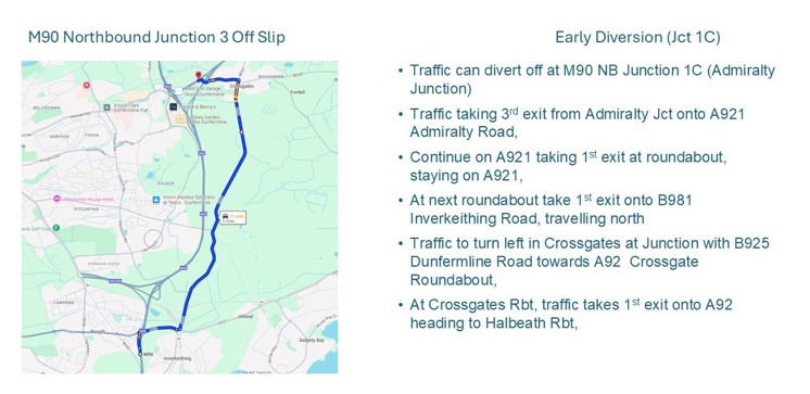 M90 Northbound Jct 3 